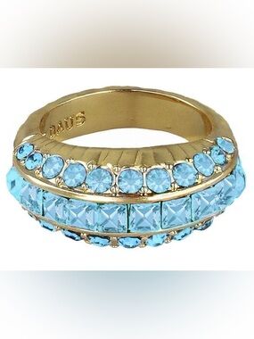 Heidi Daus Infinite Magic Crystal Ring Aquamarine Size 9